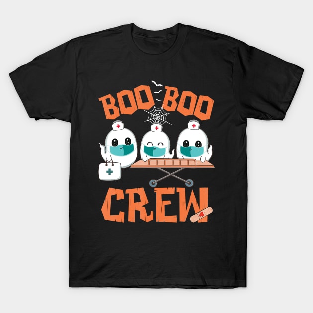 Boo Boo Crew Ghost Doctor Paramedic EMT Nurse Halloween T-Shirt by So Bright